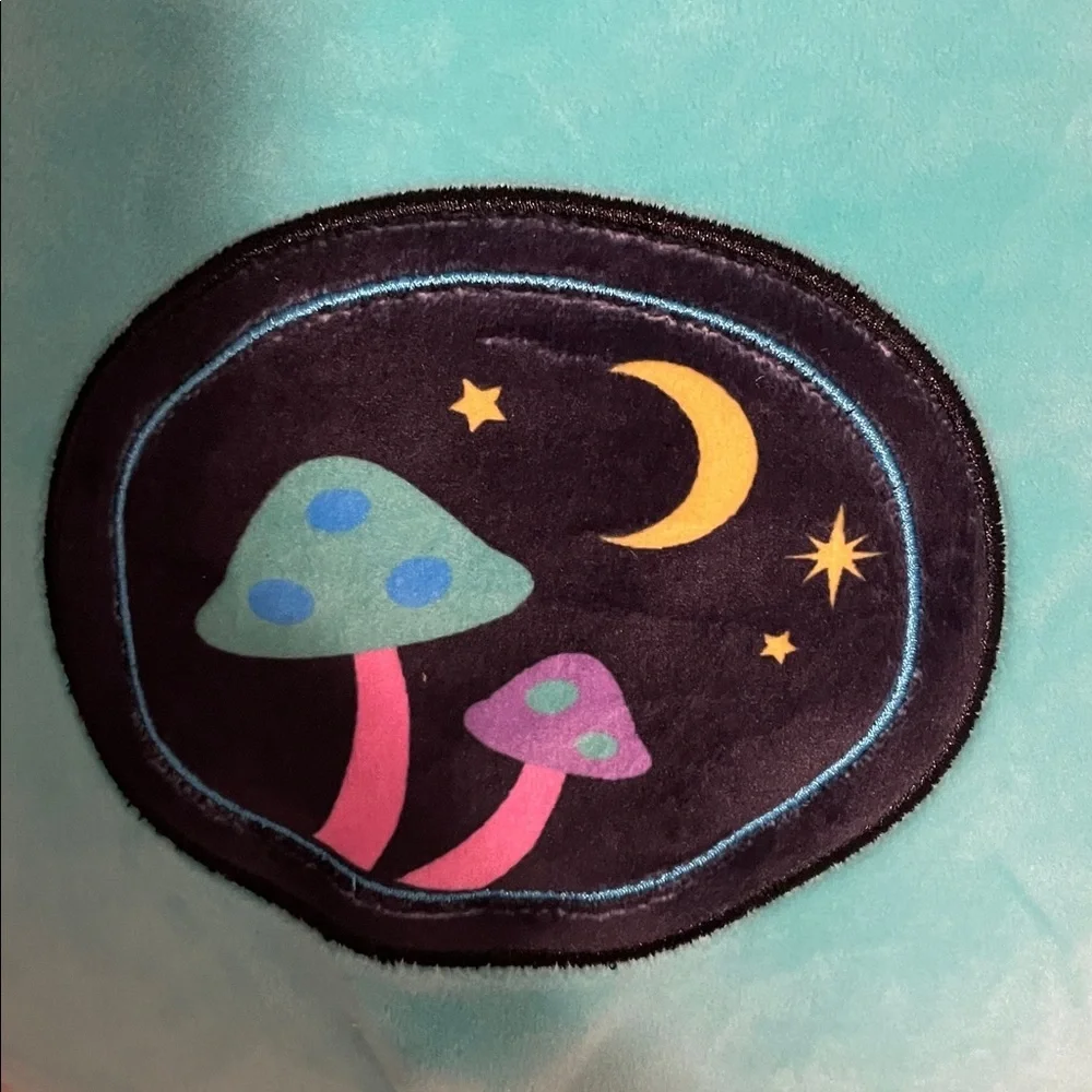 Squishmallows Teal and Tan Space-Themed Pillow Reishi